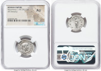 Maximinus I (AD 235-238). AR denarius (20mm, 6h). NGC AU. Rome, March AD 235-January AD 236. IMP MAXIMINVS PIVS AVG, laureate, draped and cuirassed bu...