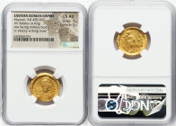 Marcian, Eastern Roman Empire (AD 450-457). AV solidus (21mm, 4.47 gm, 5h). NGC Choice AU 5/5 - 5/5. Constantinople, 5th officina. D N MARCIA-NVS P F ...