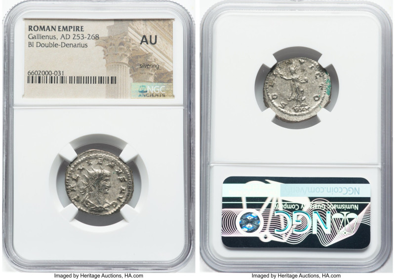 ANCIENT LOTS. Roman Imperial. Lot of three (3) BI antoniniani. NGC AU, Silvering...