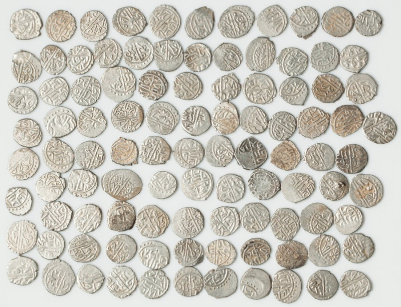 Ottoman Empire. Bayazid II 100-Piece Lot of Uncertified Akces ND (AH 886-918 / A...