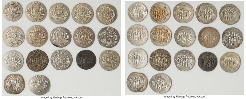 Abbasid Governors of Tabaristan 17-Piece Lot of Uncertified Assorted silver Hemi...