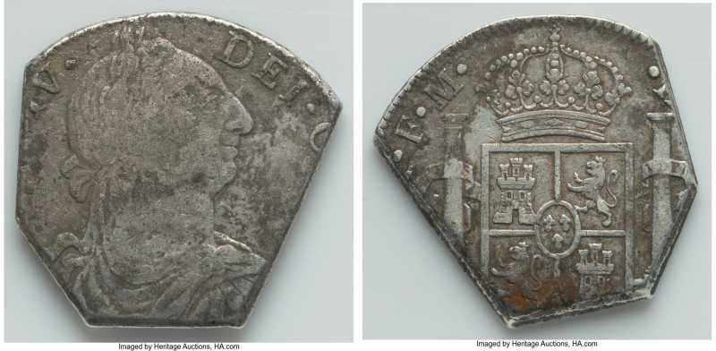 Charles IV Cut 8 Reales ND (1789-1790) Fine (Environmental Damage), Mexico City ...