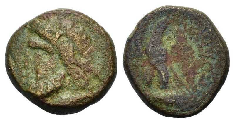 Macedon, Amphipolis, c. 148-32/1 BC. Æ (15,5mm, 4.81g). Laureate head of Zeus l....