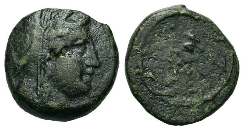 Thrace, Lysimacheia. Circa 309-220 BC. Æ (19,2mm, 7.25g). Wreathed and veiled he...