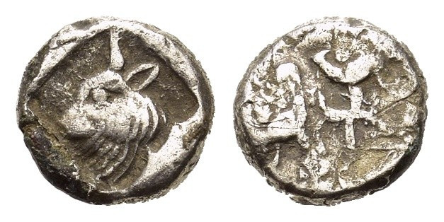 Asia Minor, Uncertain mint. AR Obol (8,8mm, 0,88g).