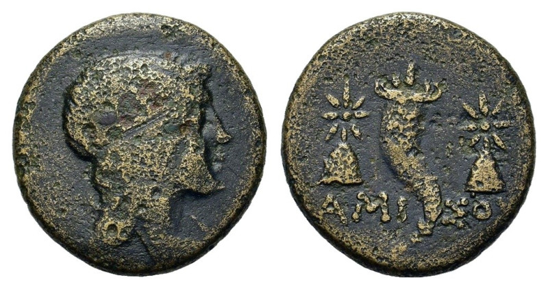 Pontos, Amisos. Time of Mithradates VI, c. 85-65 BC. Æ (17,3mm, 3.81g). Barehead...