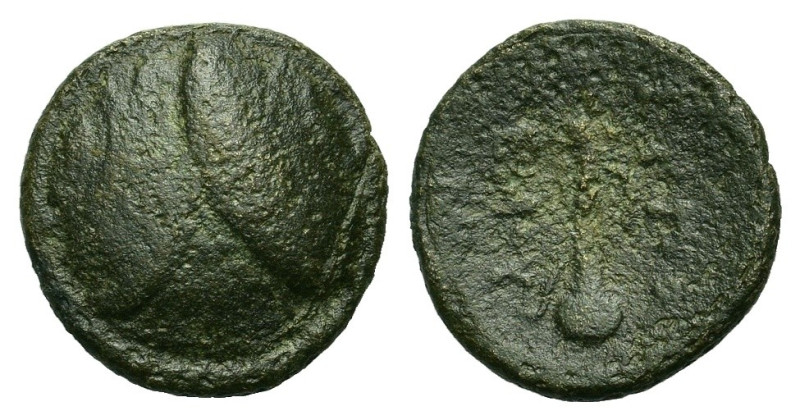 Caria, Mylasa. Eupolemos (295-280 BC). Æ (16,1mm, 3.12g). Three overlapping Mace...