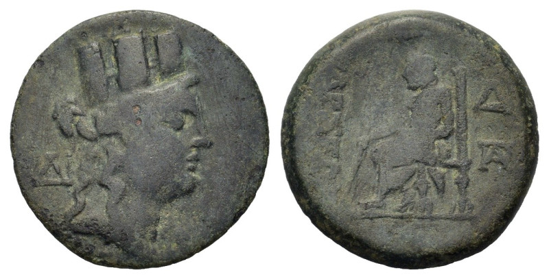 Cilicia, Tarsos, c. 164 BC and later. Æ (21,5mm, 5.51g). Turreted head of Tyche ...