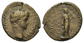 Augustus (27 BC-14 AD). Phrygia, Hierapolis. Æ (19,2mm, 3.7g). Diphilus, son of Diphilus, archon for the second time. Bare head r. R/ Apollo standing ...