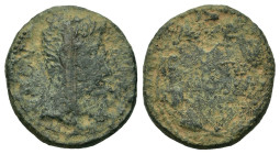 Augustus (27 BC-AD 14). Seleucis and Pieria, Antioch. Æ (24,5mm, 10,23g). Bare head r. R/ AVGVSTVS within laurel wreath. RPC I 4100.