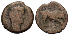 Claudius (41-54). Egypt, Alexandria. Æ (23,4mm, 7.82g). Laureate head r. R/ bull butting r. RPC I 5122.