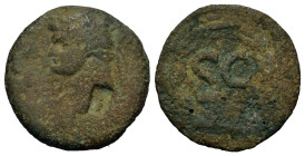 Domitian (81-96). Seleucis and Pieria, Antioch. Æ (28,9mm, 9.64g). Laureate head l. R/ Large SC within wreath. RPC II 2023.