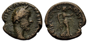 Antoninus Pius (138-161). Macedon, Thessalonica(?). Æ (19,3mm, 5.78g). Laureate head r. R/ Nike advancing r. Cf. RPC IV.1 4302 (temporary).