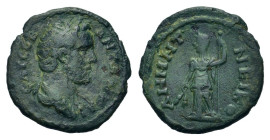 Antoninus Pius (138-161). Bithynia, Nicomedia. Æ (19mm, 2.90g). Bareheaded and draped bust r. R/ Demeter standing l., holding grain ears and long torc...