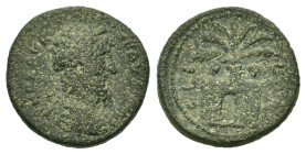 Marcus Aurelius (161-180). Corinth. Æ (20,5mm, 6,89g). Laureate head of Marcus Aurelius r. R/ Octagonal(?) enclosure with central door (or opening); w...