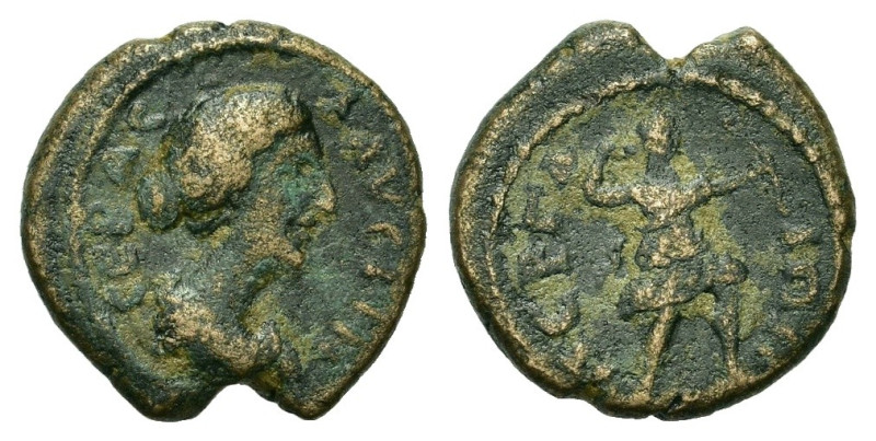Faustina Junior (Augusta, 147-175). Pamphylia, Perge. Æ (15,1mm, 2.8g). Draped b...