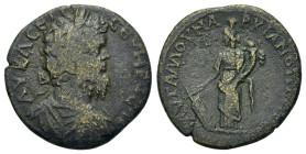 Septimius Severus (193-211). Moesia Inferior, Marcianopolis. Æ (27,7mm, 10.51g). Laureate, draped and cuirassed bust r. R/ Tyche standing l., wearing ...