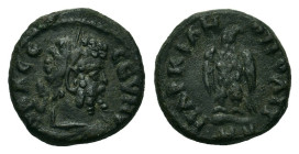 Septimius Severus (193-211). Moesia Inferior, Nicopolis ad Istrum. Æ (15,7mm, 3.36g). Laureate head r. R/ Eagle standing facing, head r., holding wrea...