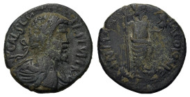 Septimius Severus (193-211). Pisidia, Antioch. Æ (21,5mm, 5.5g). Laureate and draped bust r. R/ Genius standing facing, head r.