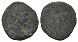 Septimius Severus (193-211). Uncertain mint. Æ (21,6mm, 5.7g). Laureate bust r. R/ Tyche standing l.