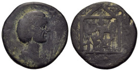 Julia Domna (Augusta, 193-217). Pisidia, Cremna. Æ (32,6mm, 20g). Draped bust r. R/ Kybele within distyle temple. SNG Von Aulock 1185.