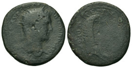 Caracalla (198-217). Thrace, Perinthus. Æ (34mm, 19.83g). Radiate head r. R/ Galley under sail r. Cf. Varbanov 257. Fair