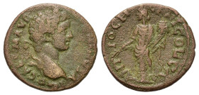 Caracalla (198-217). Pisidia, Antioch. Æ (22,7mm, 5.46g). Laureate head r. R/ Tyche standing l. BMC 41.
