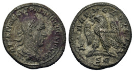 Philip I (244-249). Seleucis and Pieria, Antioch. BI Tetradrachm (26,6mm, 10.52g). Laureate and draped bust r. R/ Eagle standing l., on palm, spreadin...