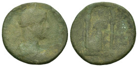 Philip I (244-249). Seleucis and Pieria, Nicopolis Seleucidis. Æ (30,1mm, 8.46g). Laureate bust r. R/ Distyle shrine, with twisted columns and vaulted...