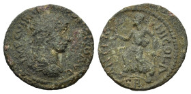 Volusian (251-253). Pisidia, Antioch. Æ (24,2mm, 6.89g). Radiate and draped bust r. R/ Pax advancing l. RPC IX 1273.