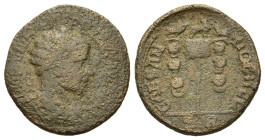 Valerian I(?) (253-260). Pisidia, Antioch. Æ (26mm, 9.06g). Radiate, draped and cuirassed bust r. R/ Aquila between two signa. SNG BnF 1320.