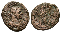Claudius II (268-270). Egypt, Alexandria. Æ Tetradrachm (19,6mm, 6g). Laureate and cuirassed bust r. R/Eagle standing l., head r., with wreath in its ...