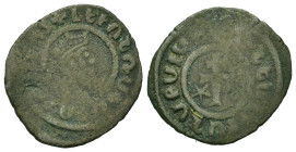 Armenia, Levon I (1198-1219). Æ Tank (29,3mm, 7.47g). Bearded leonine head of king three-quarter r. R/ Patriarchal Cross with two stars. Cf. AC 303; C...