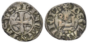 Philip of Savoy (1301-1306). BI Denier (16mm, 0.60g). Cross pattée. R/ Châtel tournois. CCS 18. VF