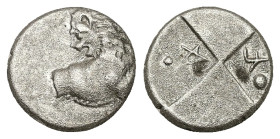 Thrace, Chersonesos. AR Hemidrachm, 2.19 g 13.70 mm. Circa 386-338 BC. 
Obv: Forepart of lion right, head left.
Rev: Quadripartite incuse square with ...