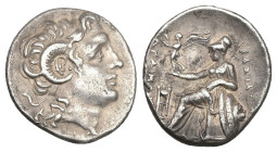 Kings of Thrace. (Macedonian). Lysimachos,AR Drachm, 4.23 g 18.85 mm. 305-281 BC. Ephesos (or Philippi). 
Obv: Diademed head of the deified Alexander ...