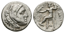 Kings of Macedon, Alexander III 'the Great', AR Drachm, 3.81 g 18.01 mm. 336-323 BC. Struck under Philip III, Lampsakos mint. Circa 323-317 BC .
Obv: ...