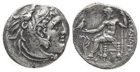 Kings of Macedon, Alexander III 'the Great'. AR Drachm, 3.99 g 18.97 mm. 336-323 BC. Uncertain mint in Macedon or Greece.
Obv: Head of Herakles right,...