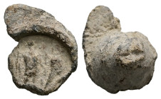 PB Roman provincial conical seal (AD 1st-3rd centuries)
Obv: Male figure (emperor) standing right, being crowned by Nike, who advances left.
Rev: Coni...
