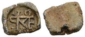 PB Byzantine monogrammatic seal (AD 5th-6th centuries)
Obv: Block monogram.
Rev: Blank
Weight: 4.57 g.
Diameter: 18.79 mm.