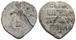 PB Byzantine lead seal (AD 13th century)
Weight: 23.71 g.
Diameter: 31.18 mm.