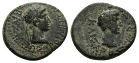 Kings of Thrace, Rhoemetalkes I, circa 11 BC-AD 12. AE. 3.89 g. 19.61 mm.
Obv: ΒΑΣΙΛΕΩΣ ΡΟΙΜΗΤΑΛΚΟΥ. Diademed head of Rhoemetalces, right.
Rev: ΚΑΙΣΑΡ...