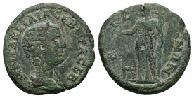 Thrace, Bizya. Otacillia Severa, AD 244-249. AE. 6.24 g. 24.86 mm. 
Obv: Μ WΤΑΚΕΙΛΙΑ ϹΕΒΗΡΑ ϹΕΒ. Diademed and draped bust of Otacilia Severa, right.
R...