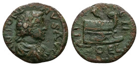 Thrace, Coela. Caracalla, AD 198-217. AE. 2.61 g. 18.25 mm.
Obv: ANTONINVS AV. Laureate, draped and cuirassed bust of Caracalla, right.
Rev: AELMIVN (...