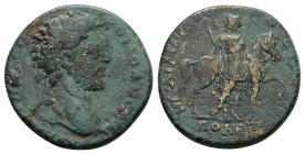 Thrace, Hadrianopolis. Commodus, AD 191–192. AE. 8.60 g. 25.16 mm. Magistrate, L. Aemilius Iustus, legatus Augusti pro praetore.
Obv: ΑVΤ [ΚΑΙ Λ ΑVΡΗ...