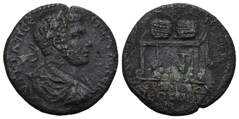 Thrace, Perinthus. Geta, AD 209-212. AE. 10.82 g. 28.08 mm.
Obv: AVT KRAΠ CEΠ ΓE...
