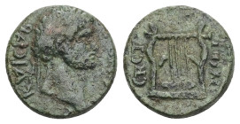 Thrace, Sestus. Hadrian, AD 117–138. AE. 3.16 g. 15.32 mm.
Obv: ΑΔΡΙΑΝΟϹ ΚΑΙϹΑΡ. Laureate head of Hadrian, r.
Rev: ϹΗϹΤΙΩΝ. Lyre.
Ref: RPC III, 757.5;...
