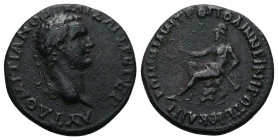 Bithynia, Nicaea. Domitian, AD 81-96. AE. 8.86 g. 24.40 mm.
Obv: ΑΥΤ ΔΟΜΙΤΙΑΝΟΣ ΚΑΙΣΑΡ ΣΕΒ ΓΕΡ. Laureate head of Domitian, right.
Rev: ΡΩΜΗΝ ΜΗΤΡΟΠΟΛΙ...