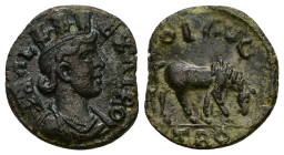 Troas,Alexandria. Pseudo-autonomous, Time of Gallienus (AD 260-268). AE, As. 5.47 g. 19.97 mm.
Obv: CO ALEX TRO. Draped bust of Tyche, right; behind h...