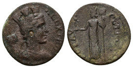 Troas, Alexandria. Pseudo-autonomous. AE. 3.71 g. 21.93 mm.
Obv: ALEX TRO. Draped bust of Tyche, right; behind her, vexillum inscribed AV CO.
Rev: COL...